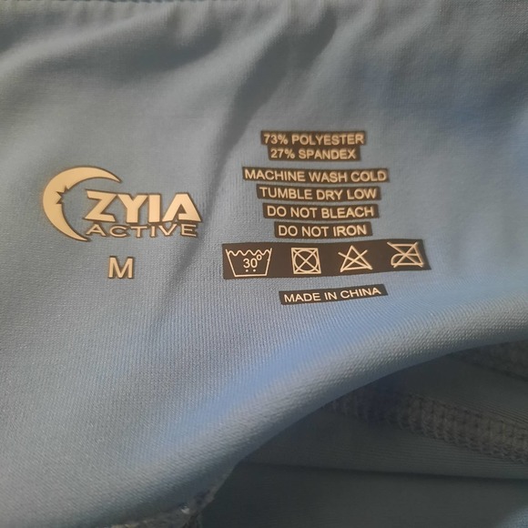 Zyia Blue Steel Pocket Light n Tight Hi-Rise Capri Leggings Size Medium - Picture 5 of 7